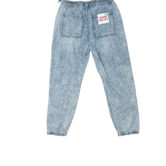 Celebrity Pink Acid Wash Drawstring Denim Jeans - Picture 2 of 4